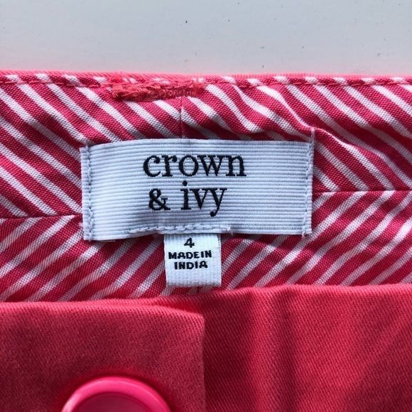 Crown & Ivy NWT coral shorts size 4 - Picture 6 of 6